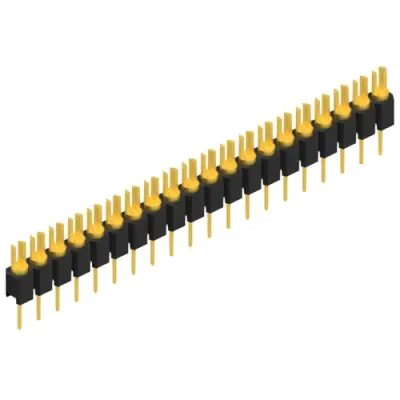 Pin header, 20 pole, pitch 2.54 mm, straight, black, MK 02 20 G - 1
