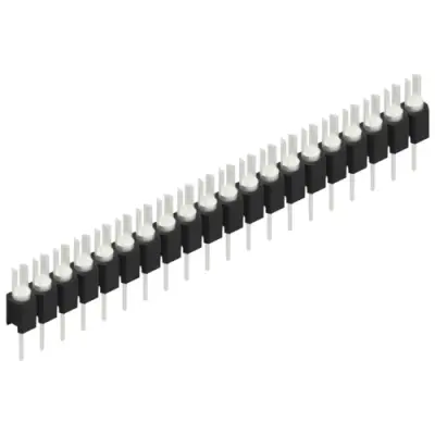 Pin header, 20 pole, pitch 2.54 mm, straight, black, MK 02 20 Z - 1