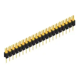 Pin header, 21 pole, pitch 2.54 mm, straight, black, MK 02 21 G