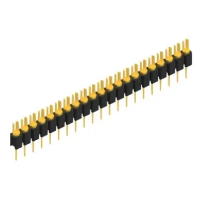 Pin header, 21 pole, pitch 2.54 mm, straight, black, MK 02 21 G - 1