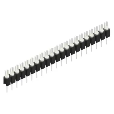 Pin header, 21 pole, pitch 2.54 mm, straight, black, MK 02 21 Z - 1