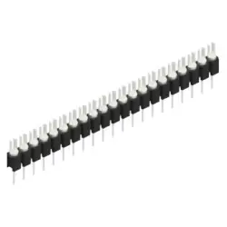 Pin header, 21 pole, pitch 2.54 mm, straight, black, MK 02 21 Z