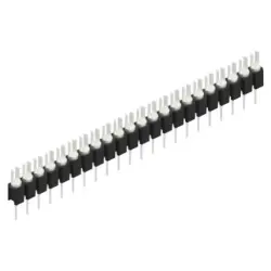 Pin header, 22 pole, pitch 2.54 mm, straight, black, MK 02 22 Z