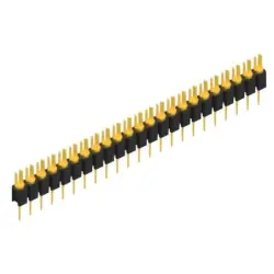 Pin header, 23 pole, pitch 2.54 mm, straight, black, MK 02 23 G