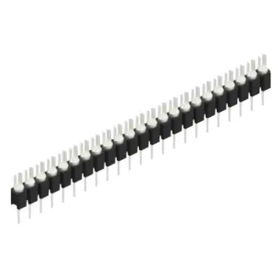Pin header, 23 pole, pitch 2.54 mm, straight, black, MK 02 23 Z - 1