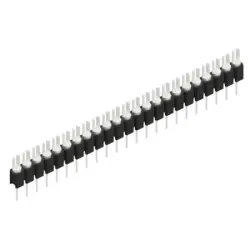Pin header, 23 pole, pitch 2.54 mm, straight, black, MK 02 23 Z