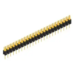 Pin header, 24 pole, pitch 2.54 mm, straight, black, MK 02 24 G