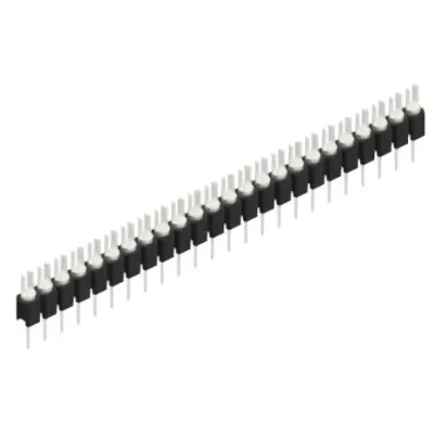Pin header, 24 pole, pitch 2.54 mm, straight, black, MK 02 24 Z - 1