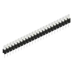 Pin header, 24 pole, pitch 2.54 mm, straight, black, MK 02 24 Z