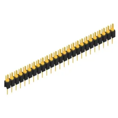 Pin header, 25 pole, pitch 2.54 mm, straight, black, MK 02 25 G - 1