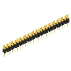 Pin header, 25 pole, pitch 2.54 mm, straight, black, MK 02 25 G