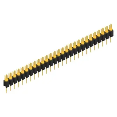Pin header, 27 pole, pitch 2.54 mm, straight, black, MK 02 27 G - 1