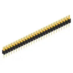Pin header, 27 pole, pitch 2.54 mm, straight, black, MK 02 27 G