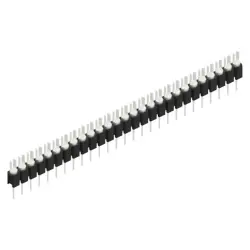 Pin header, 27 pole, pitch 2.54 mm, straight, black, MK 02 27 Z