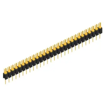 Pin header, 28 pole, pitch 2.54 mm, straight, black, MK 02 28 G - 1