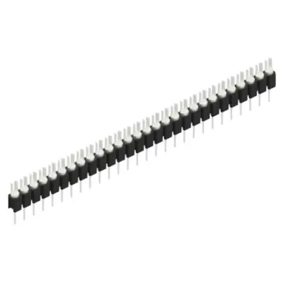 Pin header, 28 pole, pitch 2.54 mm, straight, black, MK 02 28 Z - 1