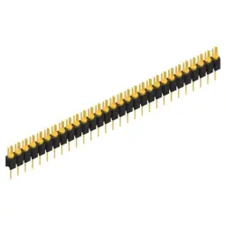 Pin header, 29 pole, pitch 2.54 mm, straight, black, MK 02 29 G
