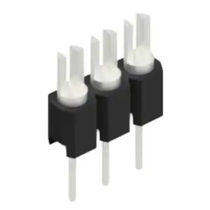 Pin header, 3 pole, pitch 2.54 mm, straight, black, MK 02 3 Z - 1