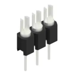 Pin header, 3 pole, pitch 2.54 mm, straight, black, MK 02 3 Z