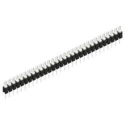 Pin header, 30 pole, pitch 2.54 mm, straight, black, MK 02 30 Z