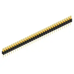 Pin header, 34 pole, pitch 2.54 mm, straight, black, MK 02 34 G