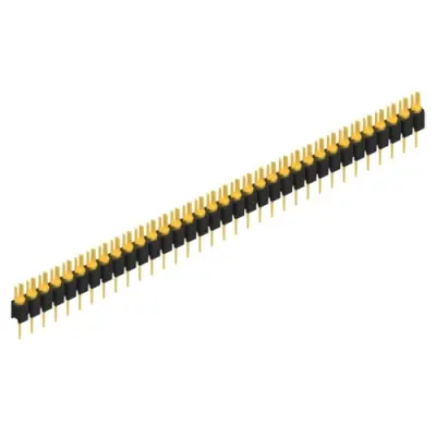 Pin header, 34 pole, pitch 2.54 mm, straight, black, MK 02 34 G - 1