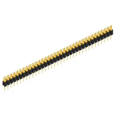 Pin header, 35 pole, pitch 2.54 mm, straight, black, MK 02 35 G - 1