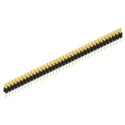 Pin header, 37 pole, pitch 2.54 mm, straight, black, MK 02 37 G