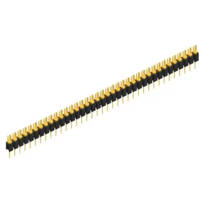 Pin header, 37 pole, pitch 2.54 mm, straight, black, MK 02 37 G - 1