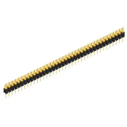 Pin header, 38 pole, pitch 2.54 mm, straight, black, MK 02 38 G