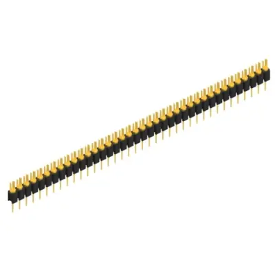 Pin header, 38 pole, pitch 2.54 mm, straight, black, MK 02 38 G - 1