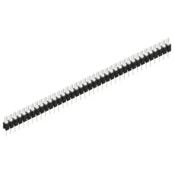 Pin header, 38 pole, pitch 2.54 mm, straight, black, MK 02 38 Z
