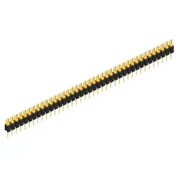 Pin header, 39 pole, pitch 2.54 mm, straight, black, MK 02 39 G