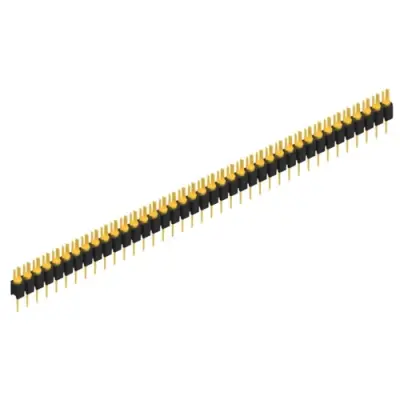 Pin header, 39 pole, pitch 2.54 mm, straight, black, MK 02 39 G - 1
