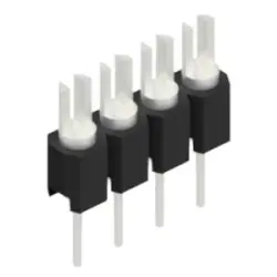 Pin header, 4 pole, pitch 2.54 mm, straight, black, MK 02 4 Z