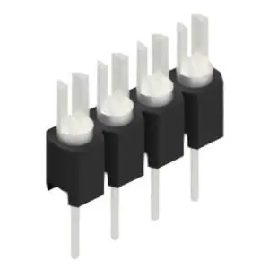 Pin header, 4 pole, pitch 2.54 mm, straight, black, MK 02 4 Z - 1