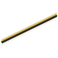 Pin header, 41 pole, pitch 2.54 mm, straight, black, MK 02 41 G