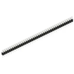 Pin header, 41 pole, pitch 2.54 mm, straight, black, MK 02 41 Z