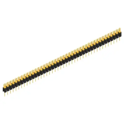 Pin header, 42 pole, pitch 2.54 mm, straight, black, MK 02 42 G - 1