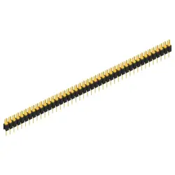 Pin header, 43 pole, pitch 2.54 mm, straight, black, MK 02 43 G
