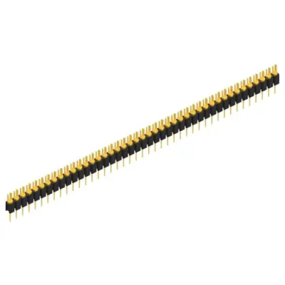 Pin header, 43 pole, pitch 2.54 mm, straight, black, MK 02 43 G - 1