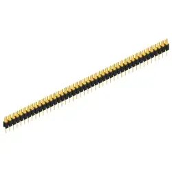 Pin header, 44 pole, pitch 2.54 mm, straight, black, MK 02 44 G