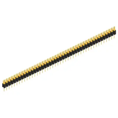 Pin header, 44 pole, pitch 2.54 mm, straight, black, MK 02 44 G - 1