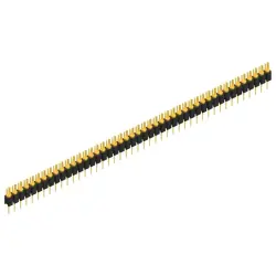 Pin header, 45 pole, pitch 2.54 mm, straight, black, MK 02 45 G