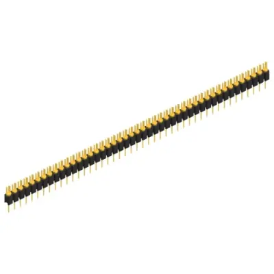 Pin header, 45 pole, pitch 2.54 mm, straight, black, MK 02 45 G - 1
