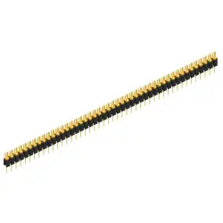 Pin header, 46 pole, pitch 2.54 mm, straight, black, MK 02 46 G