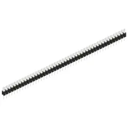 Pin header, 46 pole, pitch 2.54 mm, straight, black, MK 02 46 Z