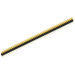 Pin header, 47 pole, pitch 2.54 mm, straight, black, MK 02 47 G
