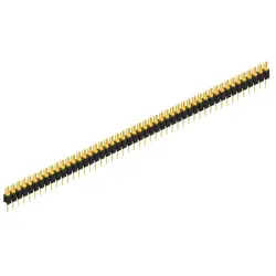 Pin header, 48 pole, pitch 2.54 mm, straight, black, MK 02 48 G