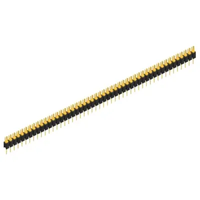 Pin header, 49 pole, pitch 2.54 mm, straight, black, MK 02 49 G - 1
